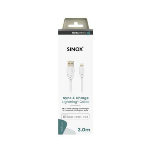 SX Pro Lightning Cable Mfi 3m - White | 051132 - Image 2