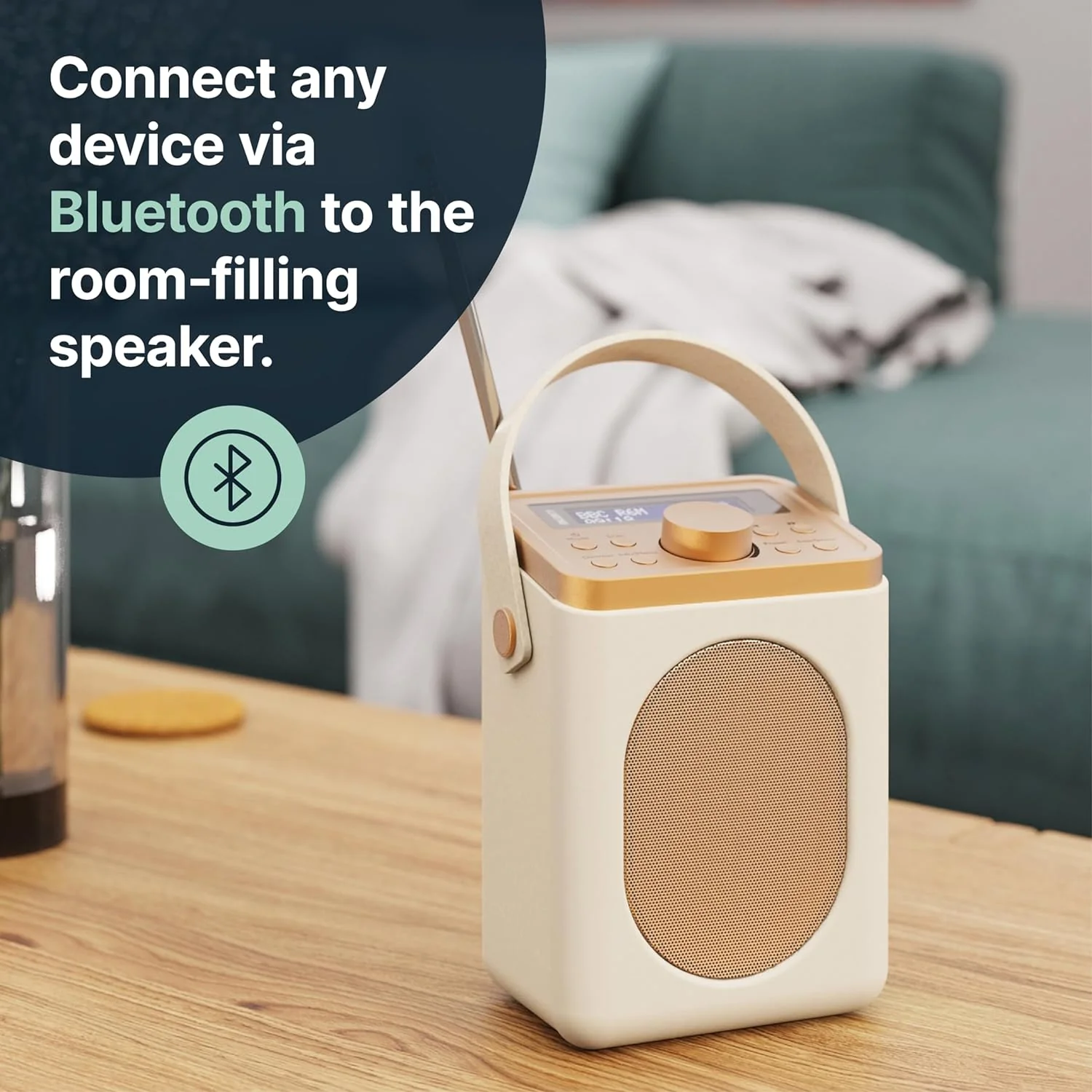 Majority Little Shelford Portable Radio with Bluetooth - Cream | 070535 - Image 3
