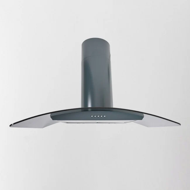 Luxair 100cm Curved Glass Cooker Hood - Anthracite with Smoked Black || LA-100-CVD-ANTHRACITE - Image 2