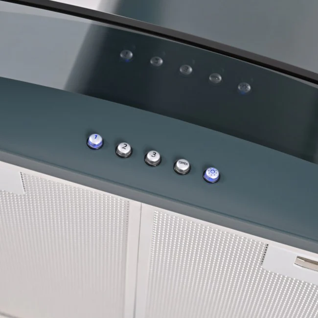 Luxair 100cm Curved Glass Cooker Hood - Anthracite with Smoked Black || LA-100-CVD-ANTHRACITE - Image 3