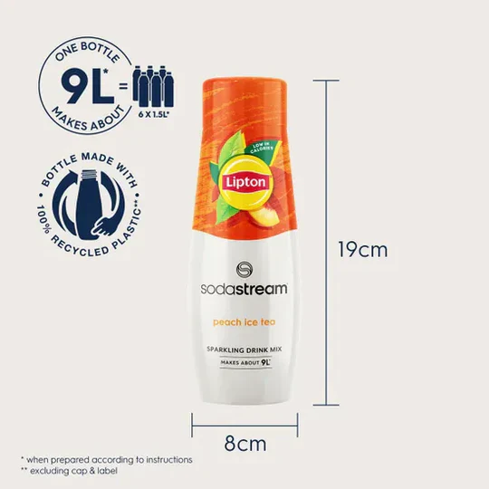 SodaStream Lipton Peach Iced Tea Sparkling Drink Mix 440ml | 1924214440 - Image 5