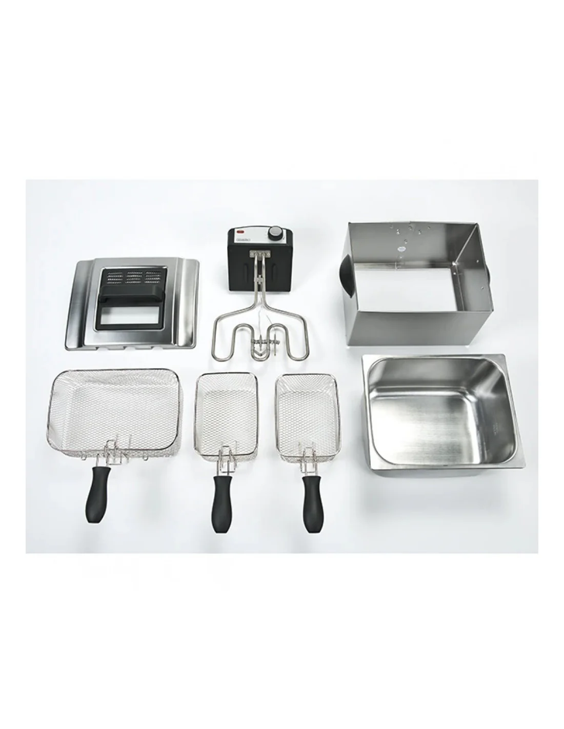 BOURGINI CLASSIC TRIPLE DEEP FRYER 5L - S/STEEL - Silver || 209498 - Image 2
