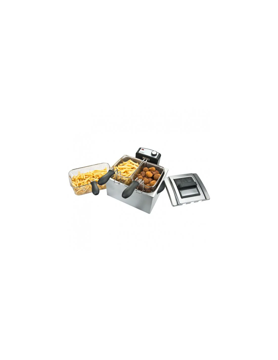 BOURGINI CLASSIC TRIPLE DEEP FRYER 5L - S/STEEL - Silver || 209498 - Image 4