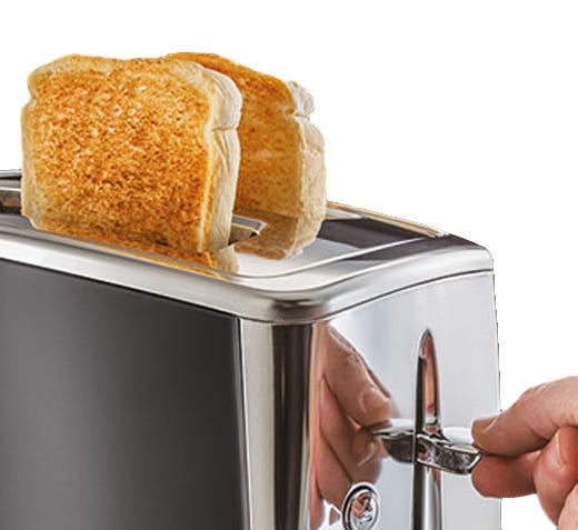 Russel Hobbs Luna 2 Slice Toaster - Grey | 23221 - Image 3