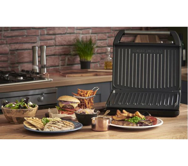 George Foreman Entertaining Large Steel Health Grill - Black | 25052 - Image 12