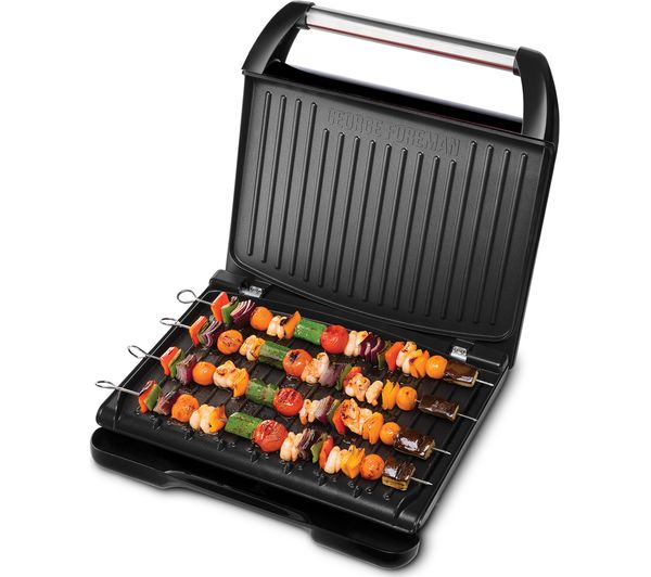 George Foreman Entertaining Large Steel Health Grill - Black | 25052 - Image 3