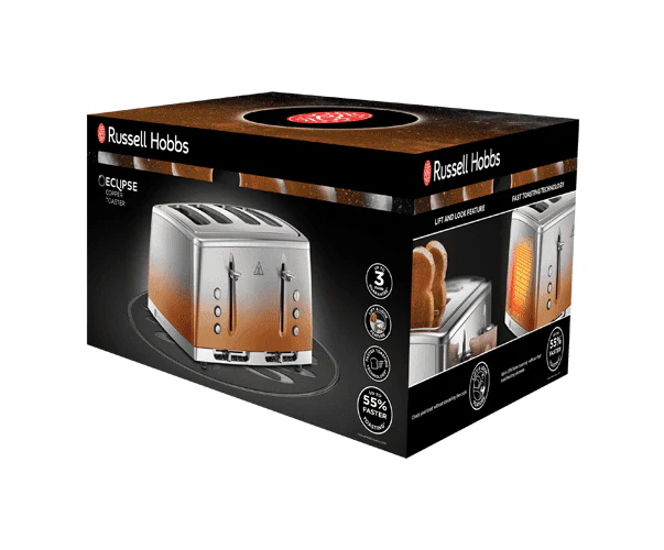 Russell Hobbs Eclipse Sunset 4 Slice Toaster - Copper | 25143 - Image 6