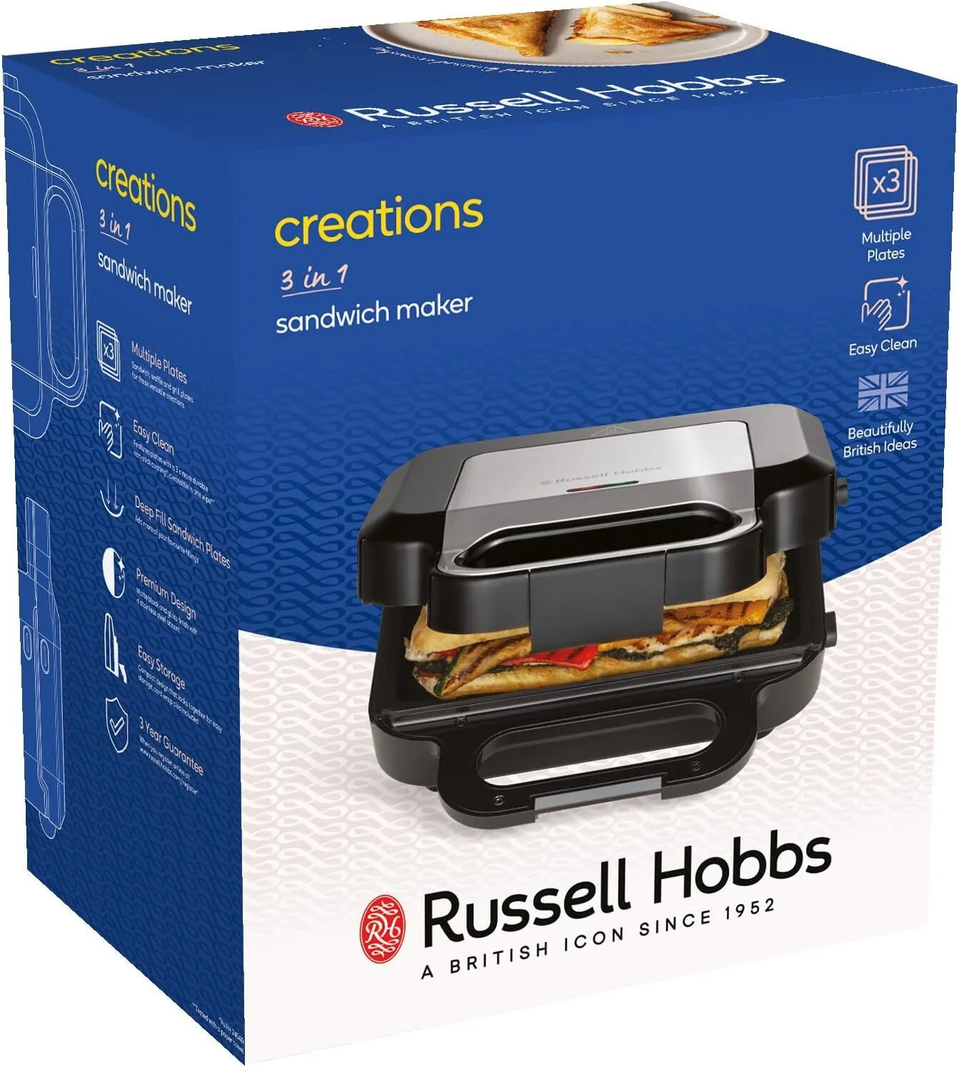 Russell Hobbs 3-in-1 Sandwich Maker | 26810 - Image 7