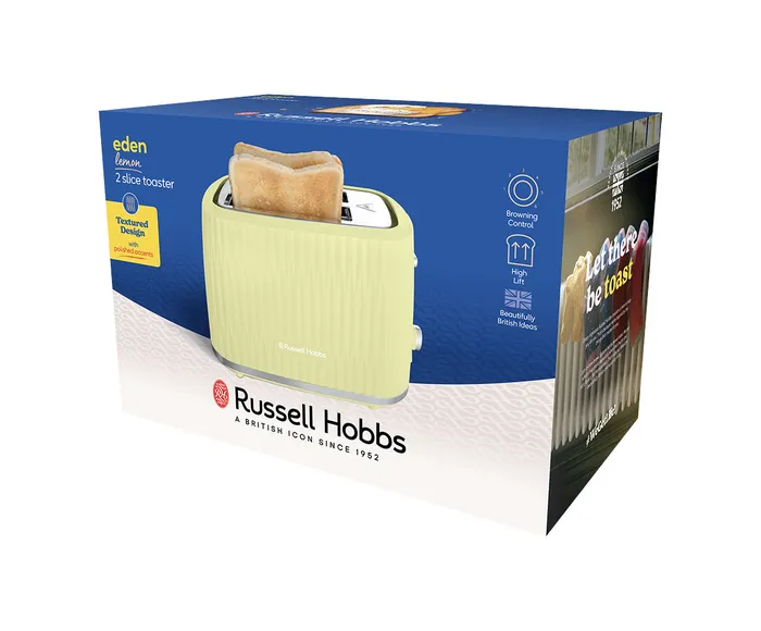 RUSSELL HOBBS Eden 2 Slice Toaster - Lemon | 27373 - Image 6