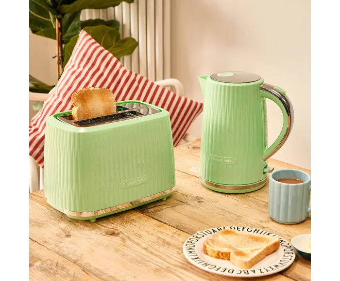 *OPEN BOX* RUSSELL HOBBS Eden 2 Slice Toaster - Pistachio Green | 27374 - Image 3