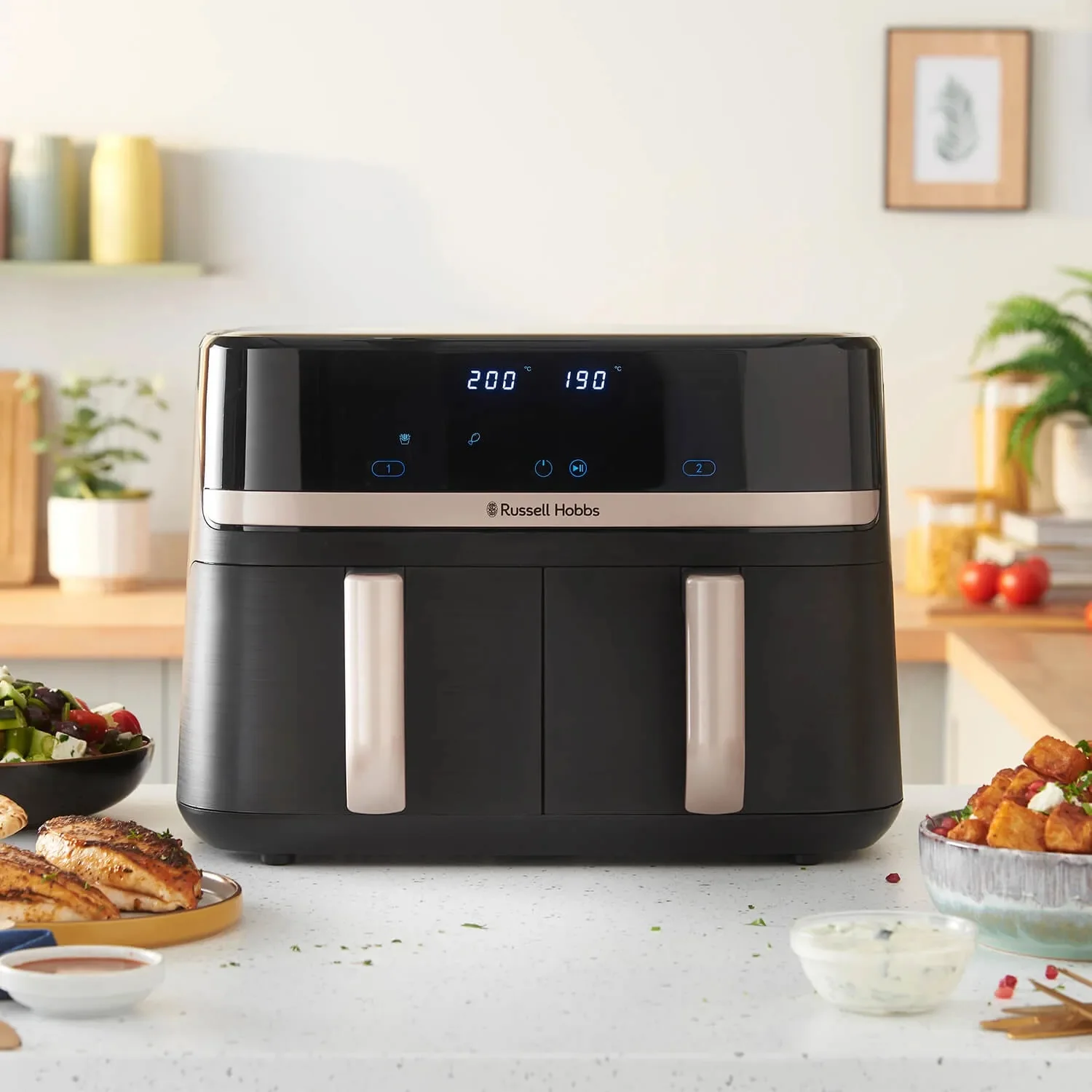 Russell Hobbs 9L Dual Air Fryer Satisfry - Black | 27680 - Image 4