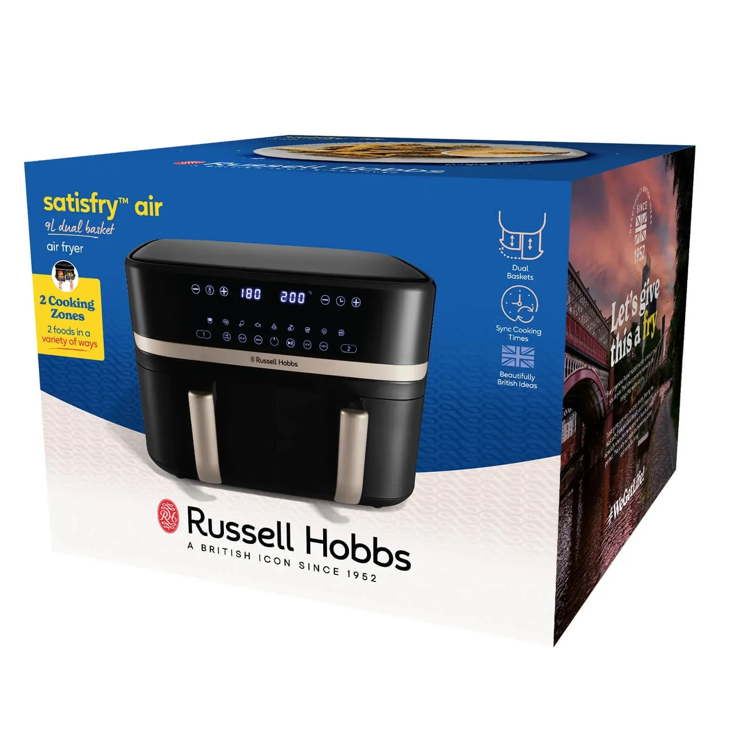 Russell Hobbs 9L Dual Air Fryer Satisfry - Black | 27680 - Image 8