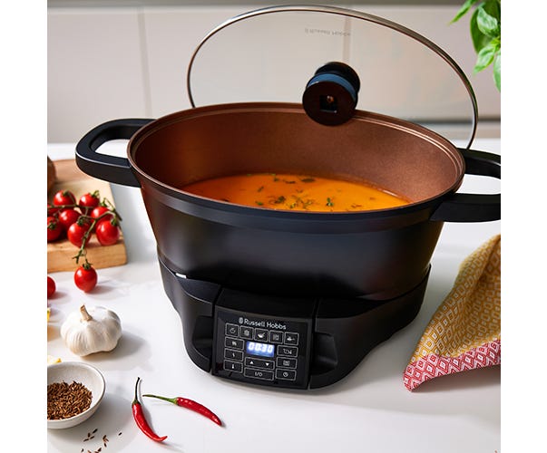 Russell Hobbs Good To Go Multi-Cooker - Sear, Roast, Sous Vide, Slow Cooker, Steam, Rice Cooker, Boil and Keep Warm - Family Cooker - Black | 28270 - Image 6