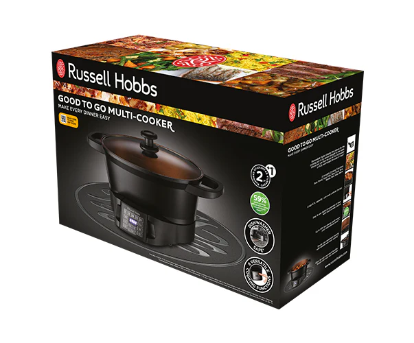 Russell Hobbs Good To Go Multi-Cooker - Sear, Roast, Sous Vide, Slow Cooker, Steam, Rice Cooker, Boil and Keep Warm - Family Cooker - Black | 28270 - Image 7