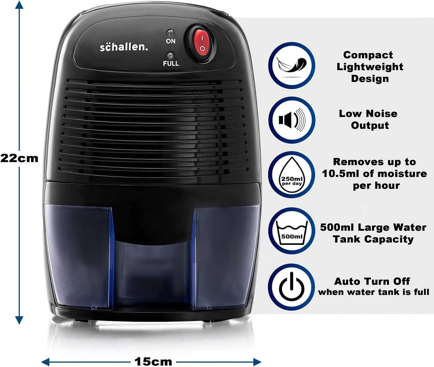 SCHALLEN Mini Dehumidifier 500ML || 326943 - Image 4