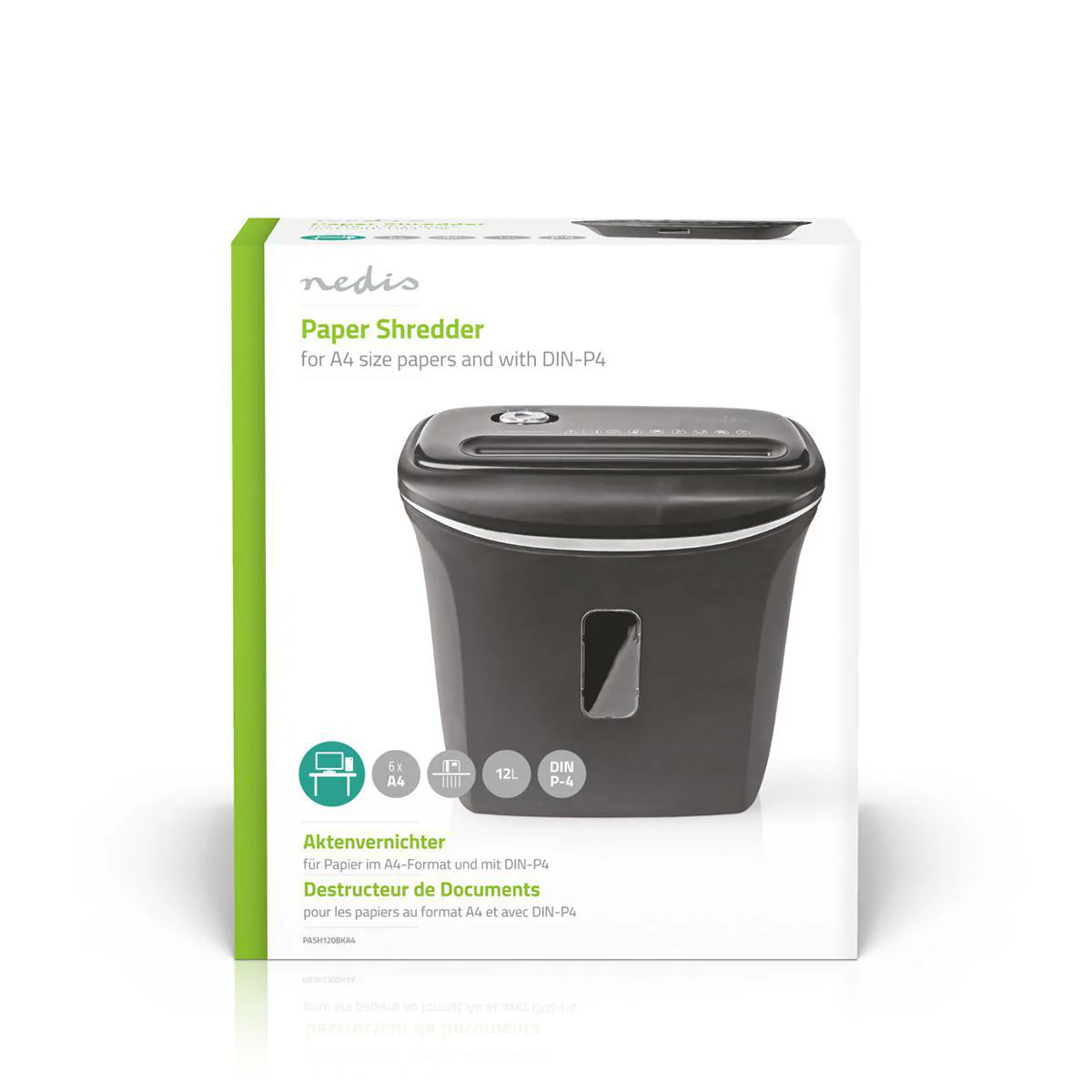 Nedis A4 6 Sheet 12L Paper Shredder | 329472 - Image 11
