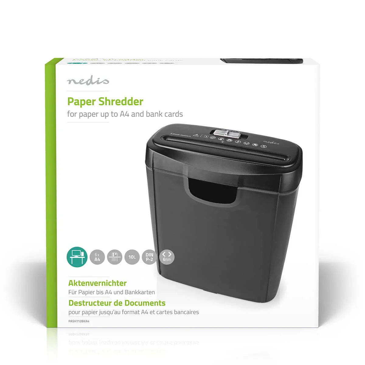 Nedis A4 6 Sheet 12L Paper Shredder | 329472 - Image 13