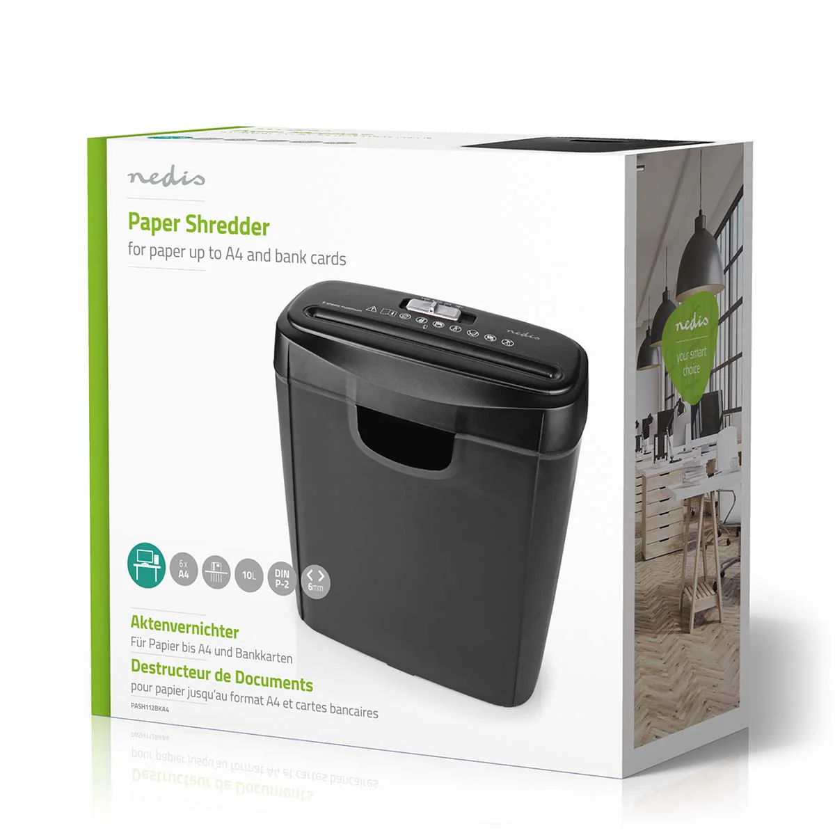 Nedis A4 6 Sheet 12L Paper Shredder | 329472 - Image 14