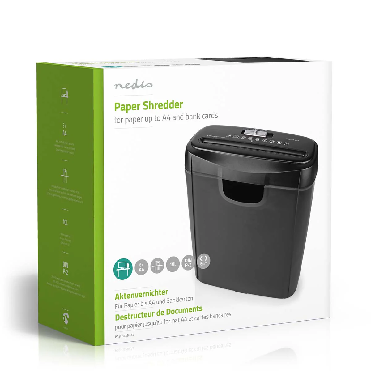 Nedis A4 6 Sheet 12L Paper Shredder | 329472 - Image 15
