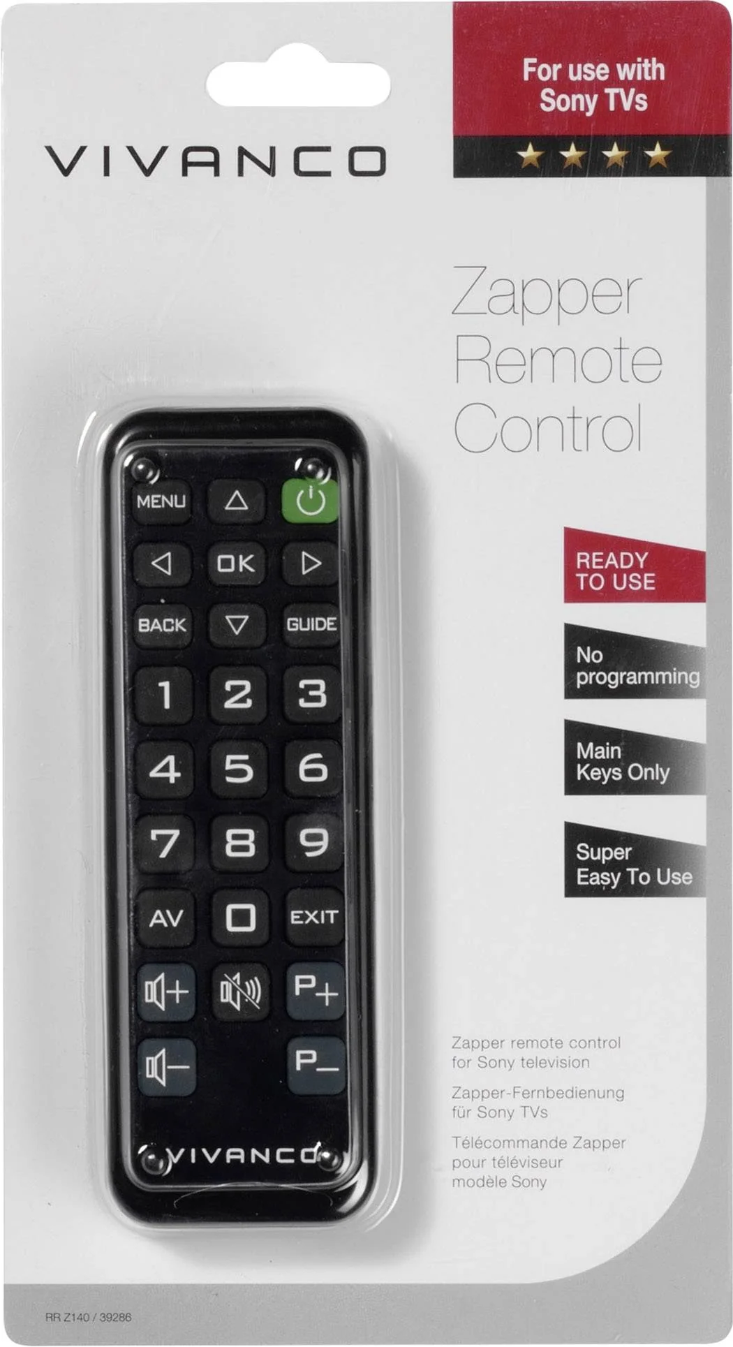 Vivanco Zapper Remote Control For Sony TVS | 39286 - Image 4