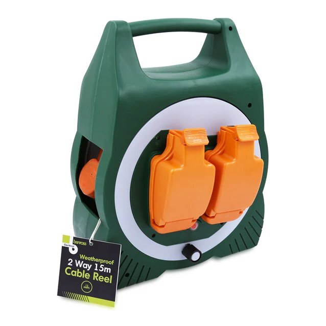 BENROSS 2 Way 15M Outdoor Cable Reel - 13A || 41009