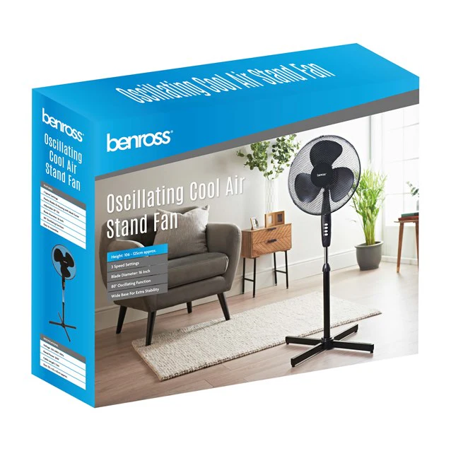 Benross 16" Oscillating Pedestal Fan - Black | 438302 - Image 5