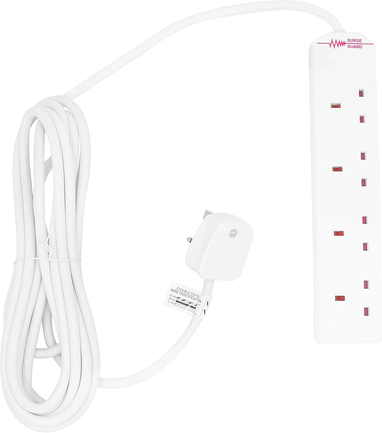 BENROSS 4 Way 2M Surge Protected Extension Lead | 45320 - Image 2