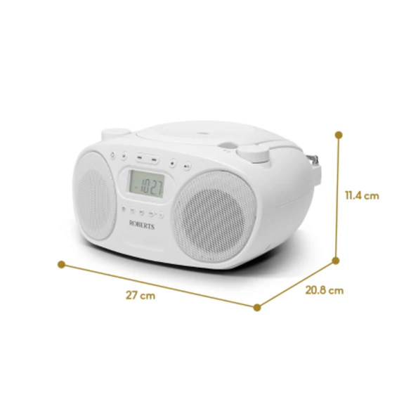Roberts – ZoomBox FM CD Boombox - White | 500003569 - Image 4
