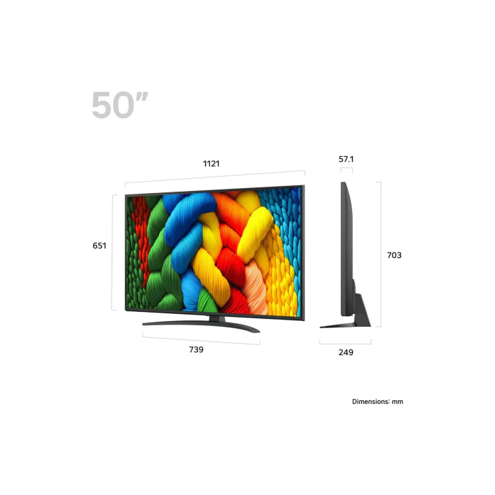 LG 50" NanoCell AI NANO81 4K Smart TV | 50NANO81A6A.AEK - Image 2