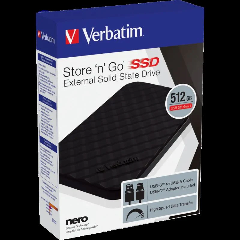 Verbatim External SSD 512GB Store ‘n’ Go Portable SSD USB 3.2 | 53250 - Image 5