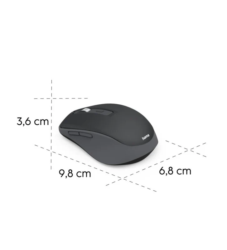 HAMA WM-450 Multi-Device Mouse - Black | 537355 - Image 4