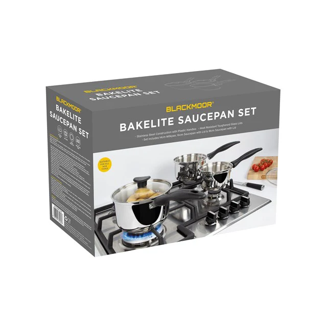*OPEN BOX* Blackmoor Stainless Steel 5pc Saucepan Set | 65189 - Image 6