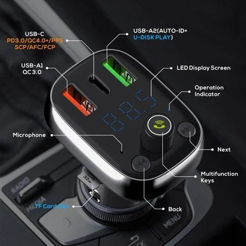LD 36W BT/FM Transmitter 3 x USB | 690666 - Image 3