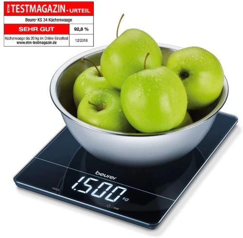 Beurer KS34XL Flat Kitchen Scales in Stainless Steel | 703.11 - Image 3