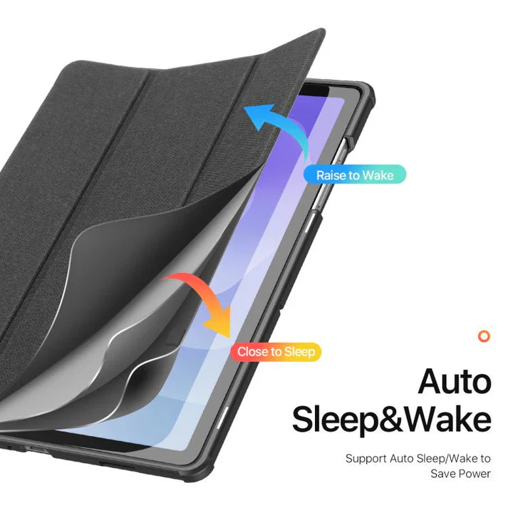 Samsung Galaxy Tab A11+ / A9+ Magnetic Flip Leather Tablet Case - Black | 734979 - Image 7