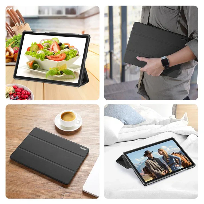 Samsung Galaxy Tab A11+ / A9+ Magnetic Flip Leather Tablet Case - Black | 734979 - Image 8