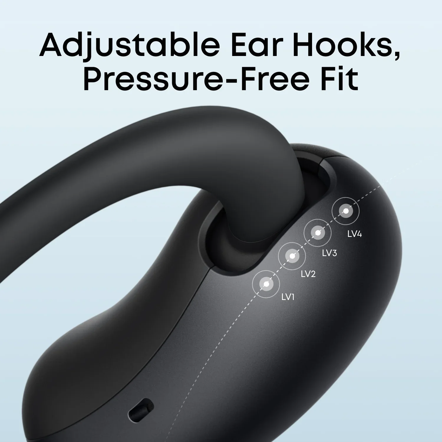 SOUNDCORE AeroFit 2 Adjustable Open-Ear Wireless Earbuds - Black | A3874G11 - Image 3
