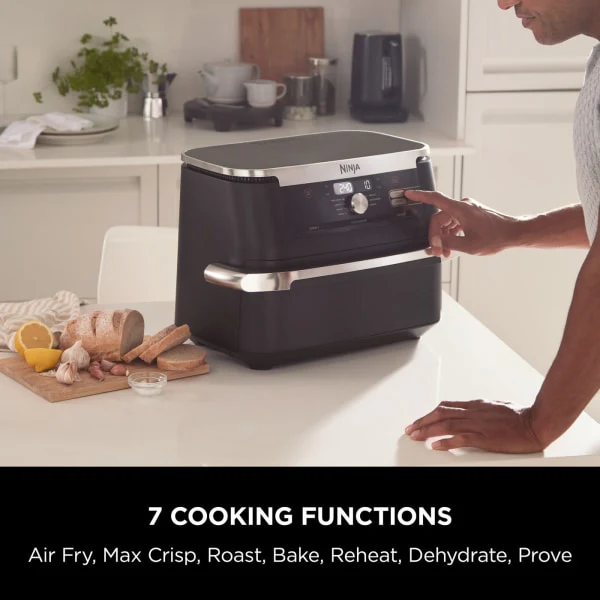 Ninja Foodi FlexDrawer 10.4L Air Fryer - Black | AF500UK - Image 4