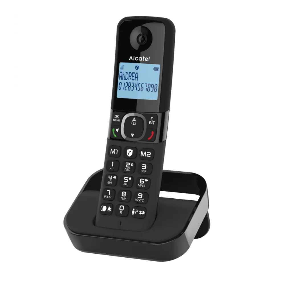 ALCATEL F860 Single Cordless Phone with Call Block – Black || ATL1423518 - Image 2