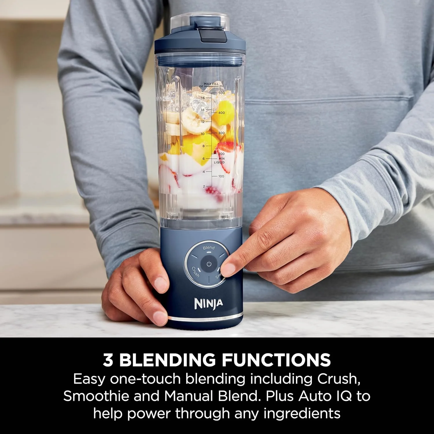 NINJA Blast Max Portable Blender - Navy | BC251UKNV - Image 6