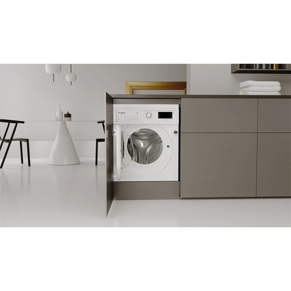 Whirlpool 9kg 6kg 1400 RPM Built-in Washer Dryer - White | BIWDWG961485UK - Image 4