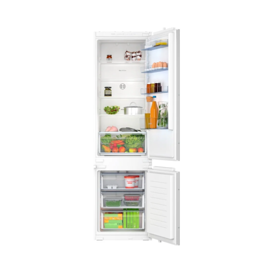Bosch Series 2, built-in fridge-freezer with freezer at bottom, 177.2 x 54.1 cm, flat hinge | BSH KIN85NFE0G