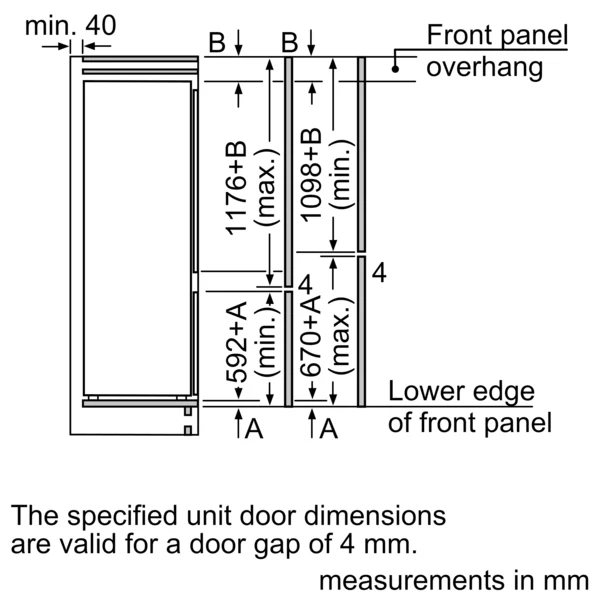 Bosch Series 2, built-in fridge-freezer with freezer at bottom, 177.2 x 54.1 cm, sliding hinge | BSH KIV87NSE0G - Image 10