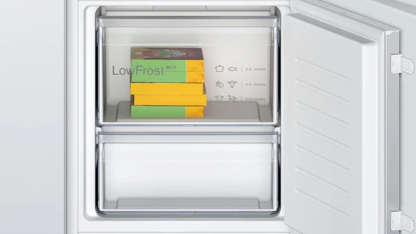 Bosch Series 2, built-in fridge-freezer with freezer at bottom, 177.2 x 54.1 cm, sliding hinge | BSH KIV87NSE0G - Image 6