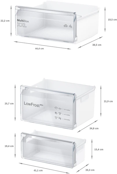 Bosch Series 2, built-in fridge-freezer with freezer at bottom, 177.2 x 54.1 cm, sliding hinge | BSH KIV87NSE0G - Image 7