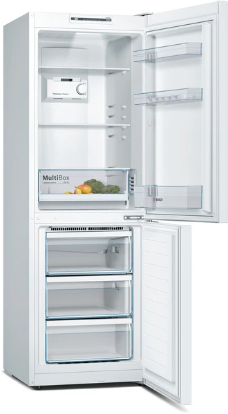 Bosch Series 2, free-standing fridge-freezer with freezer at bottom, 176 x 60 cm - White | BSH KGN33NWEBG - Image 2