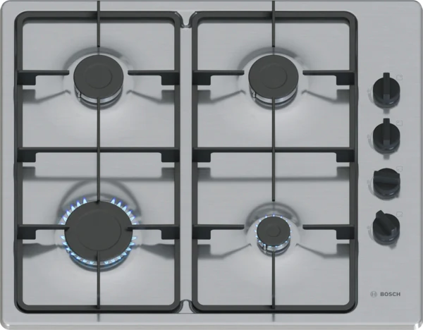 Bosch Series 2, Gas hob, 60 cm - Stainless steel | BSH PBP6B5K60