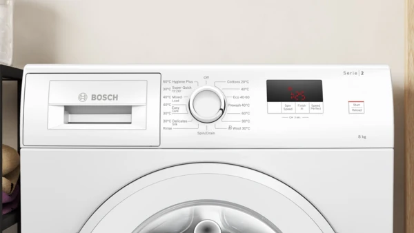Bosch Series 2, Washing machine, front loader, 8 kg, 1400 rpm | BSH WGE03408GB - Image 2