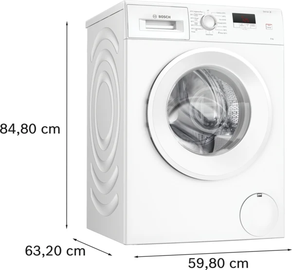 Bosch Series 2, Washing machine, front loader, 8 kg, 1400 rpm | BSH WGE03408GB - Image 6