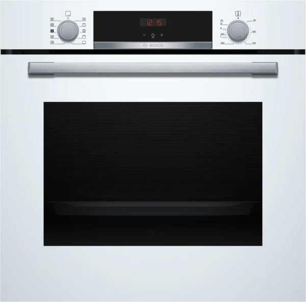 Bosch Series 4, Built-in oven with added steam function, 60 x 60 cm - White | BSH HQA534BW3B - Image 2